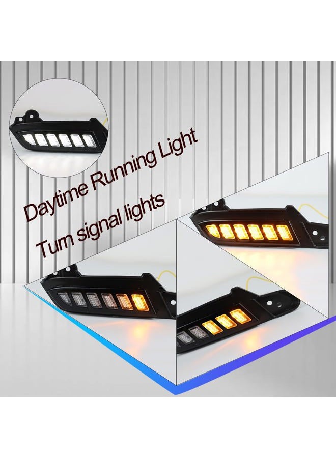 BINQIGOO Full LED Front Side Marker Headlight Kit for Toyota Tacoma 2016-2023 Function as Dynamic Sequential Turn Signal Lights，Daytime Running light Kit (16-23) - Image 4