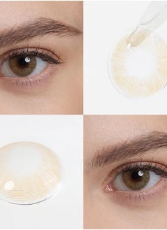 Unibling Hidrocor Ocre Yearly Colored Contact Lenses, Unisex Cosmetic Contact Lenses, Enlargement Collection, Light Brown, With Case  - Image 5