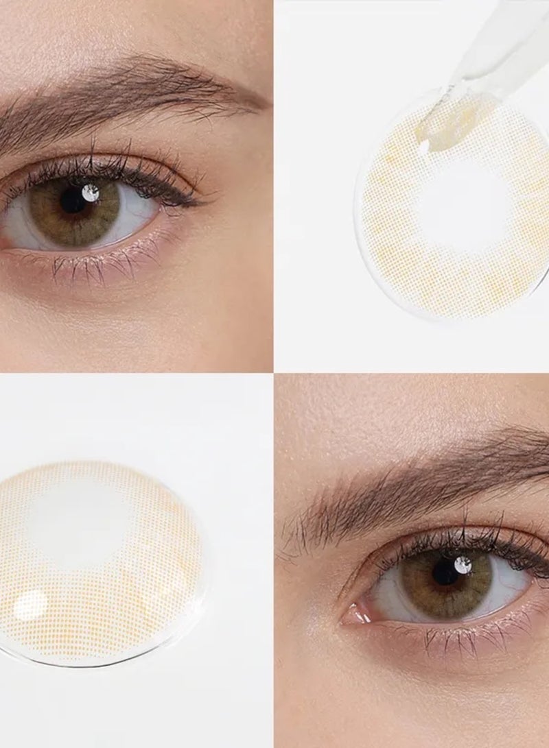 يونيبلينغ عدسات لاصقة ملونة سنوية هيدروكور أوكر البني - Image 5