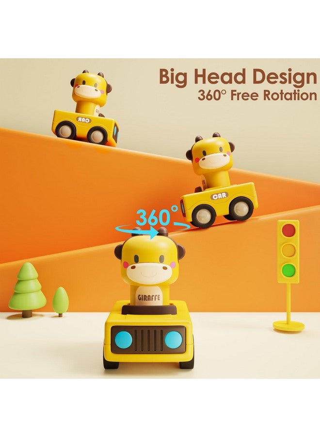 iPlay, iLearn Press to Go Car Toys for Toddlers 1-3, Baby Animal Racing Cars, Infant Play Vehicle Set, Baby Push Go Friction Car Toys for 6-9-12-18 Months, 1st Birthday Gifts for 1-2 Years Old Boys - Image 3