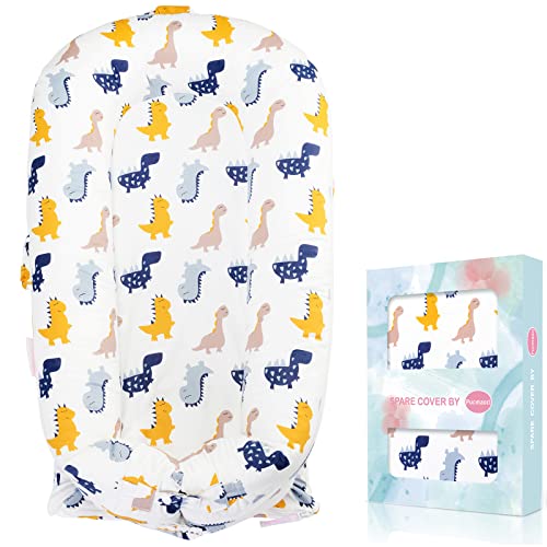Pucmaoci Baby Lounger Cover for Dockatot Deluxe 100 Cotton Hypoallergenic Newborn Premium Quality Spare CoverCover Only Dino