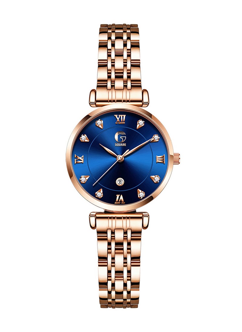 Gsquare Women Analog Quartz Blue Dial Stainless Steel Band Watch - 5866  - Image 1