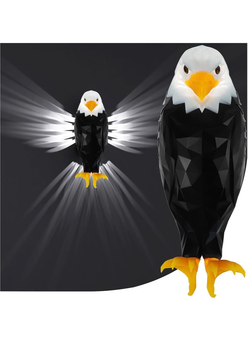 Generic - Bald Eagle Wall Light - American Animal Bird LED Night Light, Magnetic Eagle Wall Lamp with Remote Control, USB Rechargeable, Battery Operated and Detachable Design for Indoor Decor - Image 1