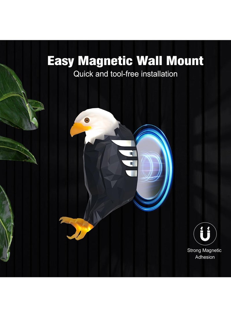 Generic - Bald Eagle Wall Light - American Animal Bird LED Night Light, Magnetic Eagle Wall Lamp with Remote Control, USB Rechargeable, Battery Operated and Detachable Design for Indoor Decor - Image 1