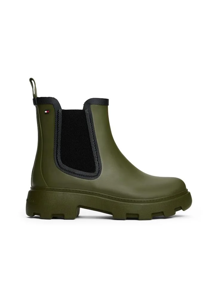 TOMMY HILFIGER Warm Lined Cleat Ankle Rain Boots