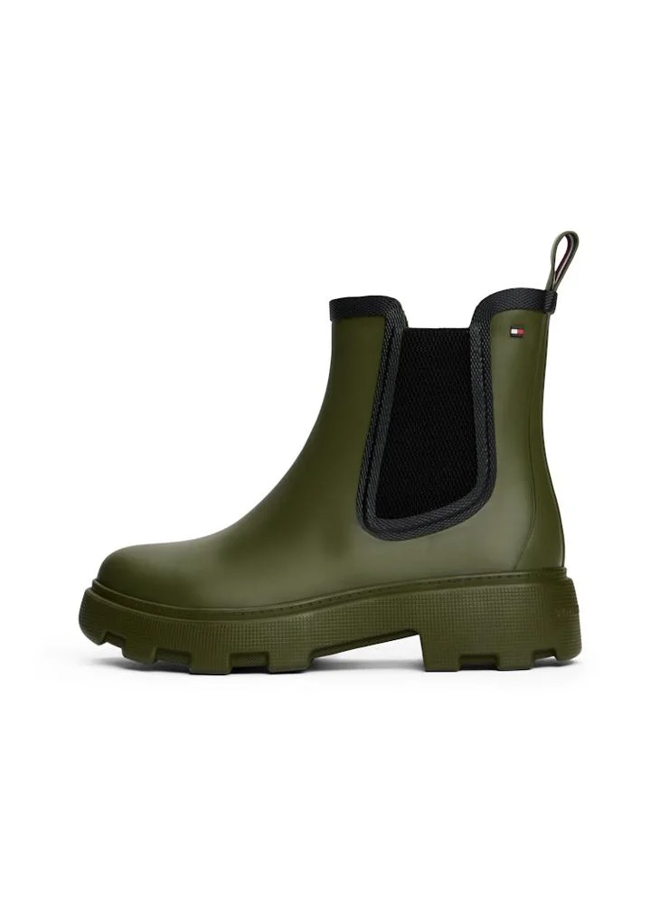 TOMMY HILFIGER Warm Lined Cleat Ankle Rain Boots