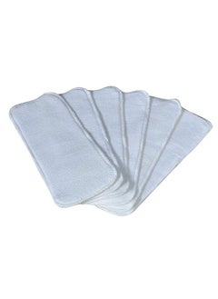 Chinmay Kids 3 Layer Nappy Cloth Liners Washable & Reusable Microfiber Insert Pads For Mild Leak Diaper Liner (White) (Pack Of 5)  - Image 1