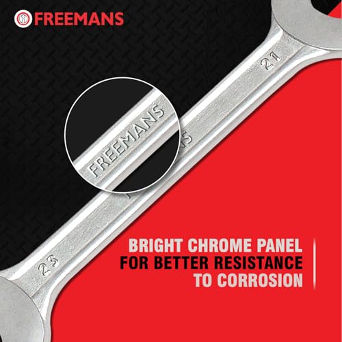 FREEMANS DS08 Double Open End Spanners Wrench - Set of 8 Piece With Chrome Vanadium Steel and Bright Chrome Panel for Better Resistance to Corrosion - Image 4