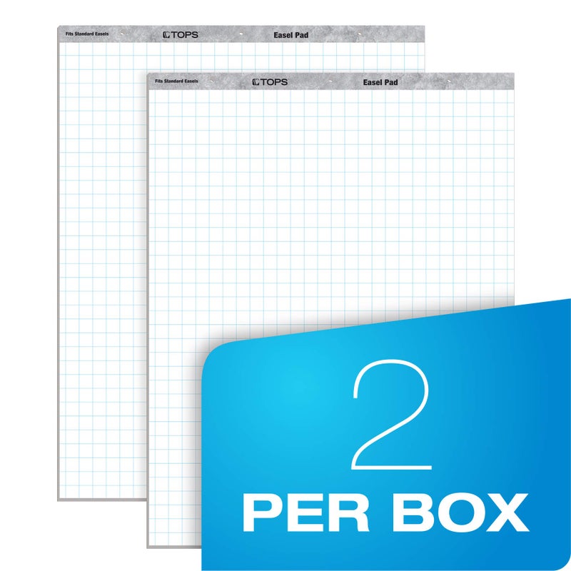TOPS Standard Easel Pads, 3-Hole Punched, 27 x 34 Inch, 1" Grid, White, 50 Sheets/Pad, Carton of 2 Pads (7902) - Image 5