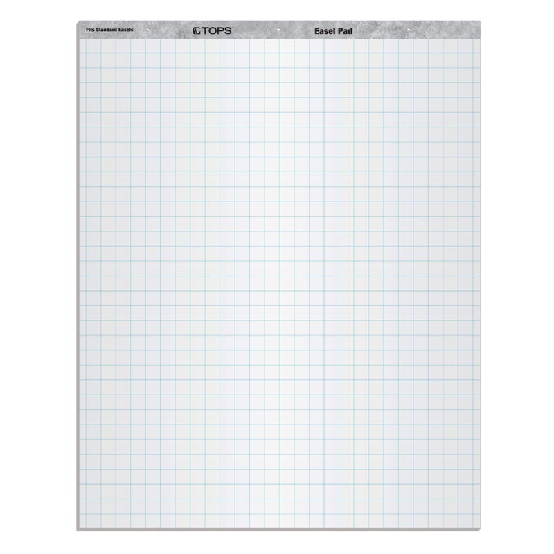 TOPS Standard Easel Pads, 3-Hole Punched, 27 x 34 Inch, 1" Grid, White, 50 Sheets/Pad, Carton of 2 Pads (7902) - Image 4