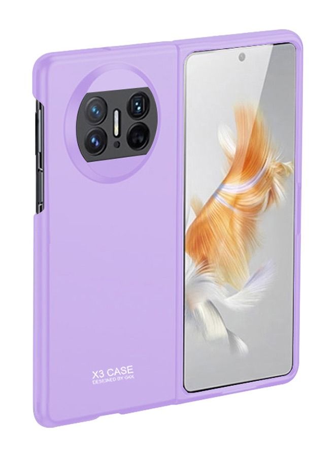 CATANES Huawei Mate X3 Polycarbonat Case With Tempered Glass Shockproof Cover Purple - Image 1