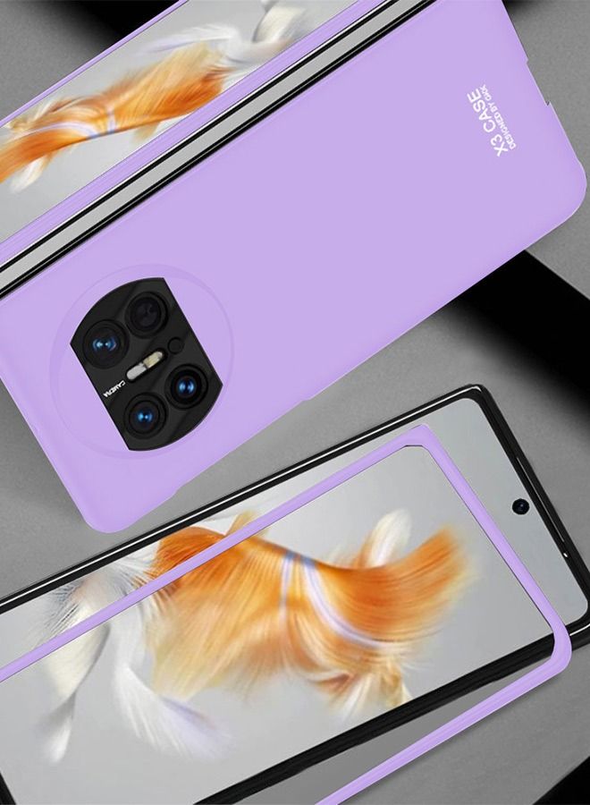 CATANES Huawei Mate X3 Polycarbonat Case With Tempered Glass Shockproof Cover Purple - Image 4