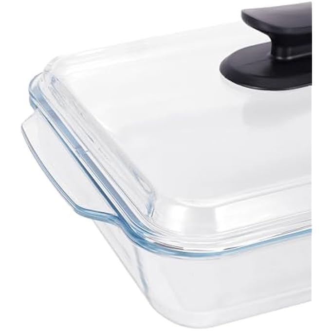 rayihni 3L Glass Baking Dish With Lid Rf12194  Roasting Tray Oven Safe Roaster Pan Fridge  Freezer Safe Durable  Easy Clean  Ideal For Cooking Serving Storing Freezing - Image 4