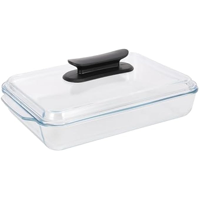 rayihni 3L Glass Baking Dish With Lid Rf12194  Roasting Tray Oven Safe Roaster Pan Fridge  Freezer Safe Durable  Easy Clean  Ideal For Cooking Serving Storing Freezing - Image 2