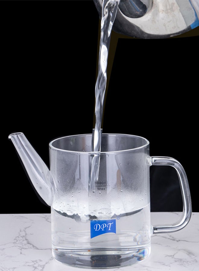 DPT إبريق شاي زجاجي، شفاف، سعة 1000 مل - Image 4