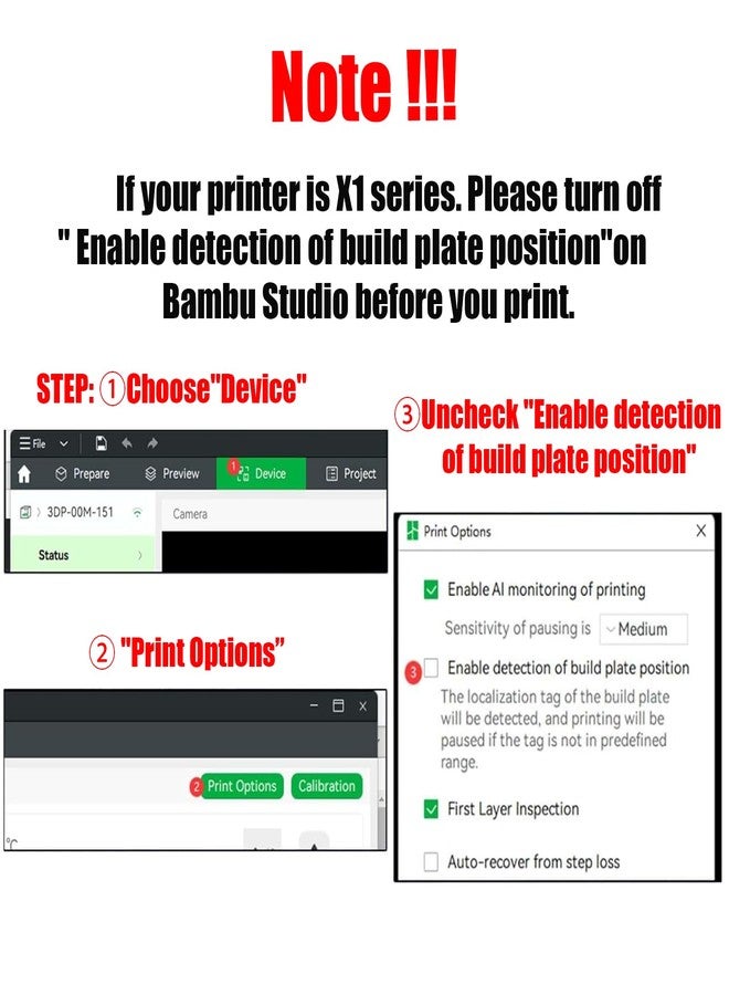 Sifrothy Smooth Camouflage+Black Forged Carbon Fiber 3D Printer Build Plate for Bambu Lab X1 X1C X1E P1P P1S A1, Double Sided Smooth Flexible Sheet Spring Steel Plate for Bambu 3D Printers 257x257mm - Image 5