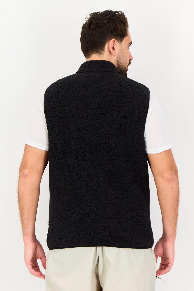 SKECHERS Men  Sportswear Fit Sleeveless Outdoor Vest Jacket, Black - Image 2