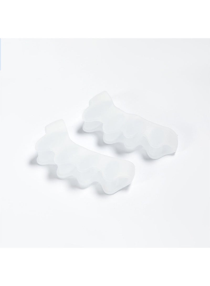 Unisex Professional Silicone Toe Separator – Gel Toe Pads for Bunions, Overlapping Toes, Pedicure, Yoga Toes, Foot Pain Relief, and Toe Straightener – 1 Pair, Reusable, Flexible (Transparent) - Image 5