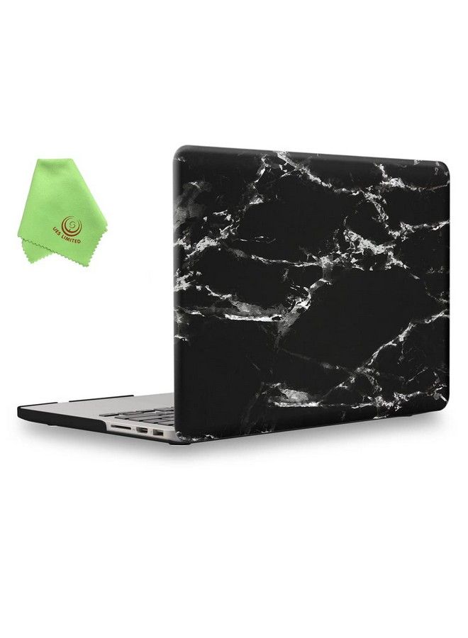 UESWILL Marble Pattern Smooth Hard Shell Case Compatible With Macbook Pro 13 Inch With Retina Display No Cdrom (Model A1502 A1425 Early 2015 2014 2013 Late 2012) (Black White) - Image 1