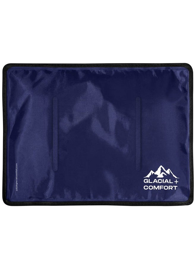 Glacial Comfort Large Gel Ice Pack for Injuries Reusable - (15" x 11") Cold Pads for Back Pain, Hip, Knee, Shoulder, Muscle Strains, Migraine & Postpartum Recovery, Flex Technology - Compression Pad.  - Image 1