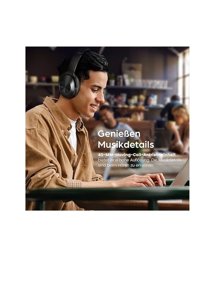 OneOdio - OneAudio Noise Cancelling Headphones Wireless Bluetooth Headphones with 30 dB Hybrid Active Noise Cancelling and 30 Hours Playtime & Built-in Microphone Hands-Free Over Ear Headset - Image 1
