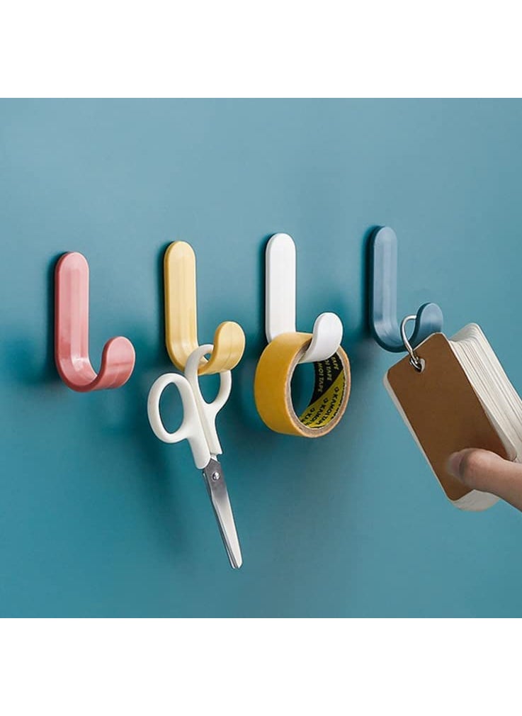 Bhuma Bhuma Wall Hanging Strong Hooks Adhesive Hooks for Wall Heavy Duty self Adhesive Hook Wall hangings Kitchen Accessories Items Clothes Hanging Hangers Strong Hanger Multicolor3pcs  - Image 1