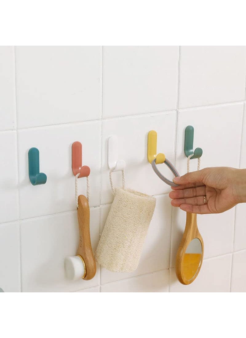 Bhuma Bhuma Wall Hanging Strong Hooks Adhesive Hooks for Wall Heavy Duty self Adhesive Hook Wall hangings Kitchen Accessories Items Clothes Hanging Hangers Strong Hanger Multicolor3pcs  - Image 3