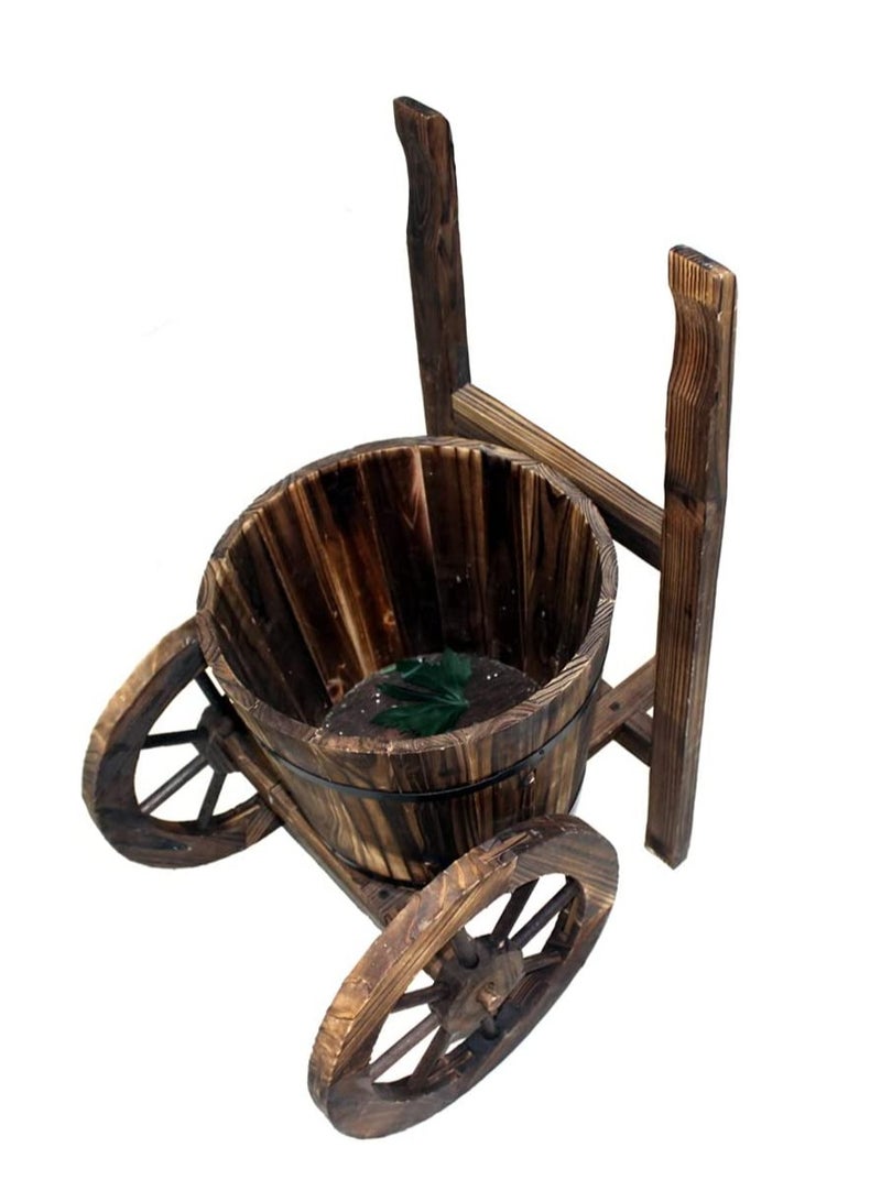 FFD Wooden Barrel Tricycle Flower Planter Decorative Succulent Pot for Garden & Home - Image 5