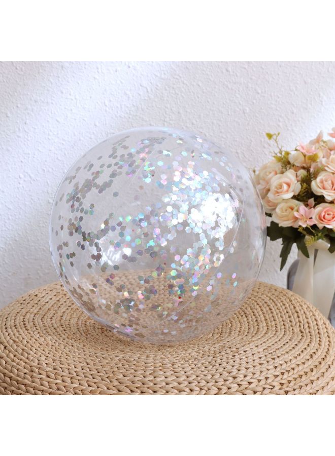 Hotline Internet Celebrity Inflatable Transparent Feather Beach Ball Pvc Ball Water Playing Beach Toys