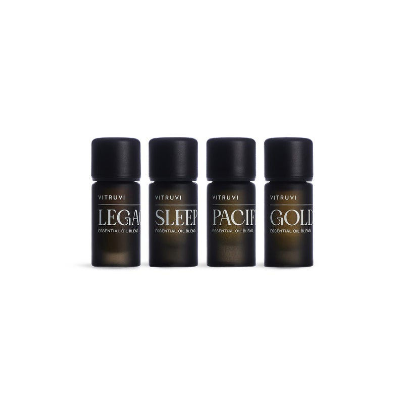 Vitruvi Signature Blend Essential Oils Kit | Floral, Citrus, Herbal, and Woodsy Aromas | 100% Pure Essential Oil Set, Essential Oils for Diffusers Aromatherapy 4x5 ml (0.17 fl. oz.) - Image 1