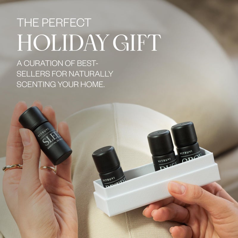 Vitruvi Signature Blend Essential Oils Kit | Floral, Citrus, Herbal, and Woodsy Aromas | 100% Pure Essential Oil Set, Essential Oils for Diffusers Aromatherapy 4x5 ml (0.17 fl. oz.) - Image 2