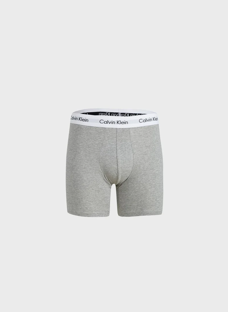 CALVIN KLEIN 3 Pack Logo Band Assorted Trunks