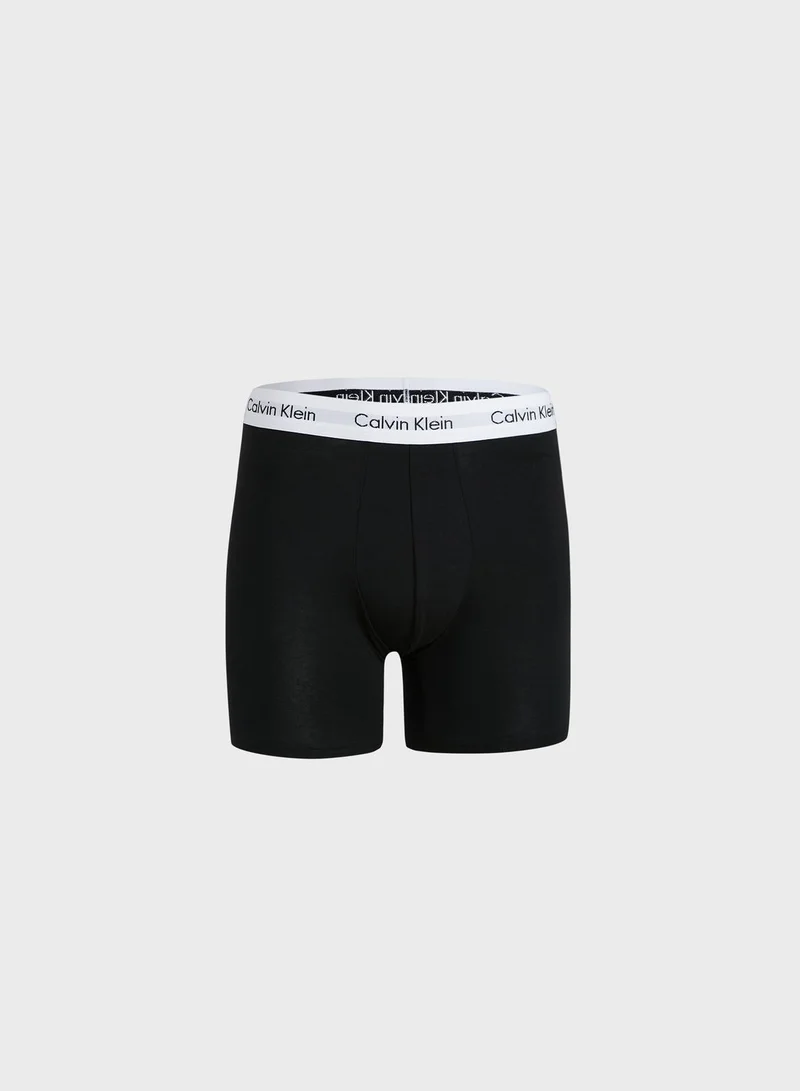 CALVIN KLEIN 3 Pack Logo Band Assorted Trunks