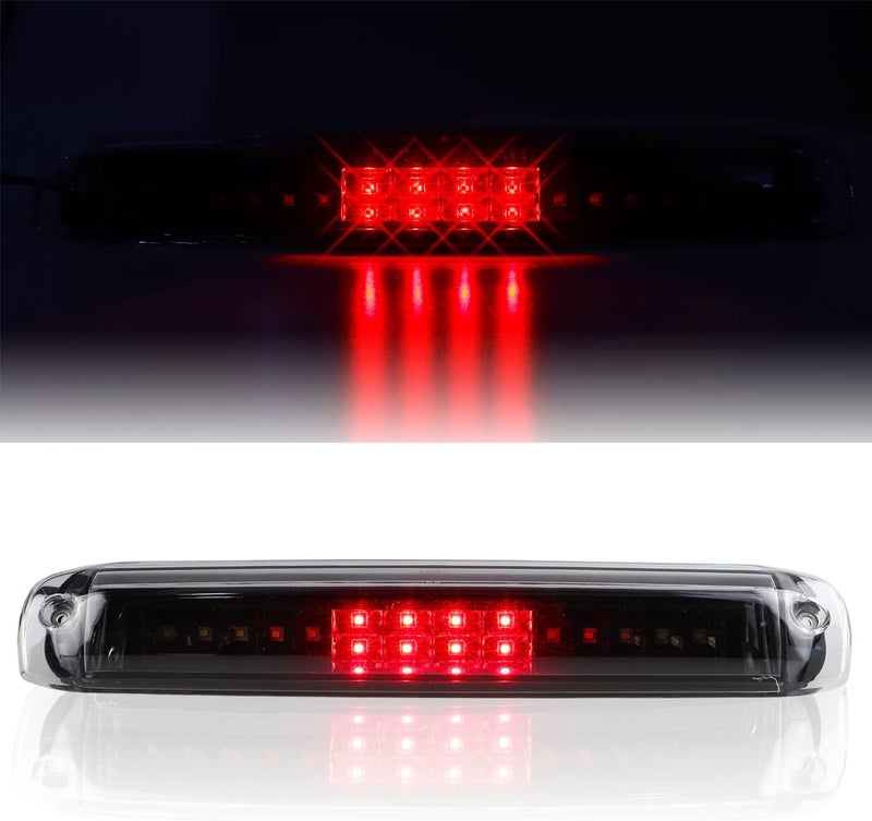 Bomusou Sanzitop LED 3rd Brake Light for 1999-2006 Chevy Silverado GMC Sierra - Black Housing Clear Lens - Image 2