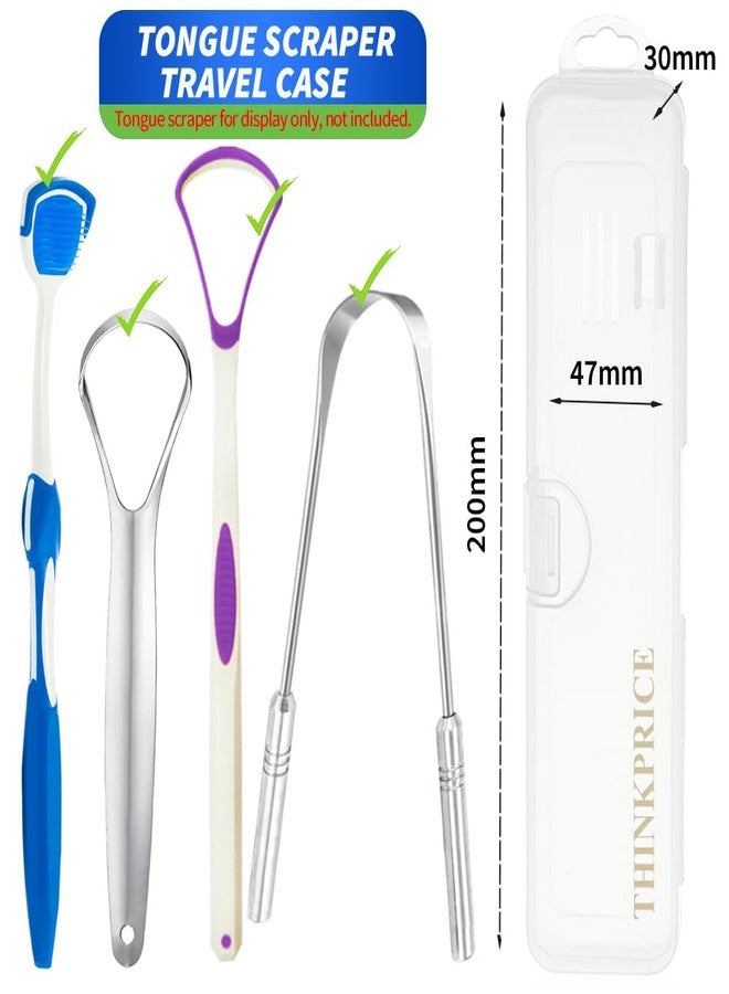 THINKPRICE 4 Pack Tongue Scraper Travel Case for Tongue Cleaner, Toothbrush, Toothpaste - Image 3