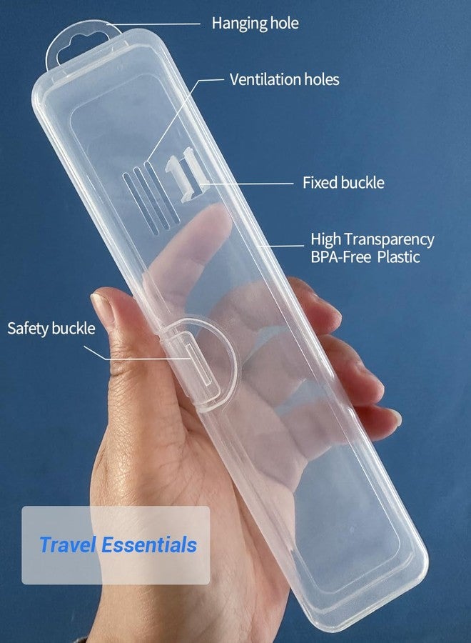 THINKPRICE 4 Pack Tongue Scraper Travel Case for Tongue Cleaner, Toothbrush, Toothpaste - Image 2