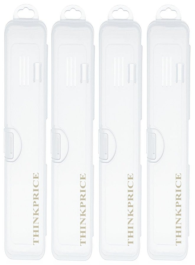 THINKPRICE 4 Pack Tongue Scraper Travel Case for Tongue Cleaner, Toothbrush, Toothpaste - Image 1