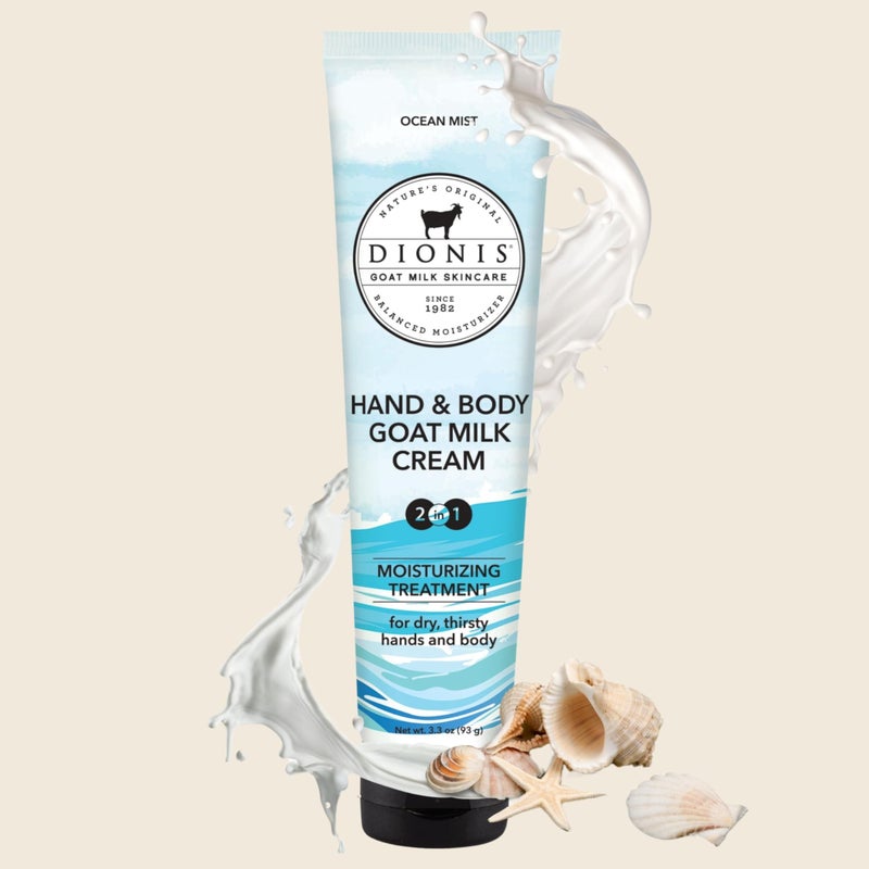 Dionis Goat Milk Skincare Scented Hand & Body Cream - Travel Size Lotion For Hydrating & Moisturizing Dry and Sensitive Skin, Cruelty Free, Paraben Free Made in The USA, Ocean Mist, 3.3 oz - Image 4