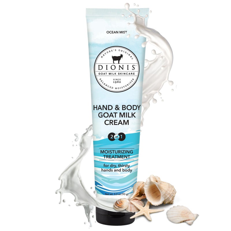 Dionis Goat Milk Skincare Scented Hand & Body Cream - Travel Size Lotion For Hydrating & Moisturizing Dry and Sensitive Skin, Cruelty Free, Paraben Free Made in The USA, Ocean Mist, 3.3 oz - Image 1