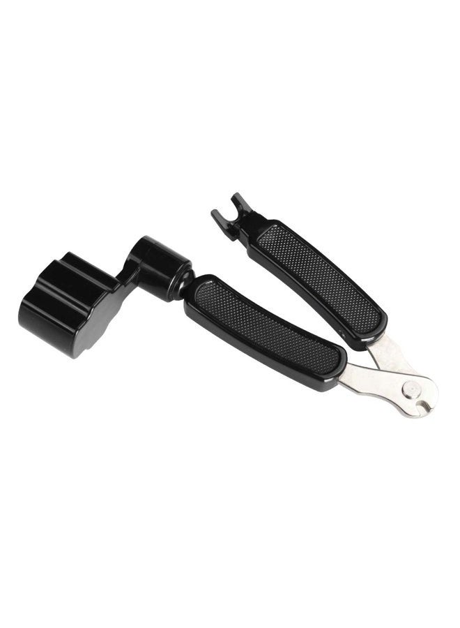 SAPHUE Black 3 in 1 Multifunction Guitar String Winder String Cutter Pin Puller,MusicOne ¡­ - Image 1