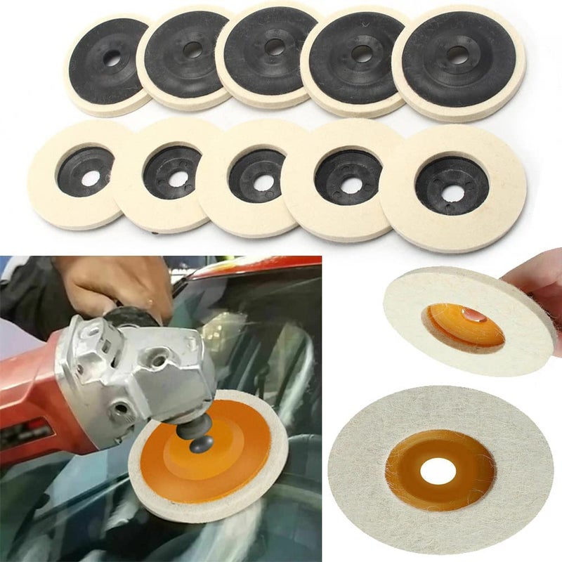 DIY Crafts Wool Felt Wheel Disc For Car Polishing Polish Steel Metal - Image 3
