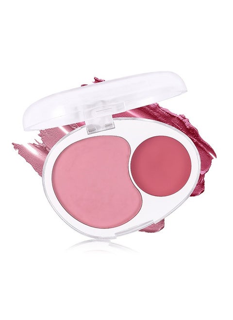 2-in-1 cheek blush, Natural makeup with a natural look with high gloss powder to brighten skin tone, low saturation rouge #03