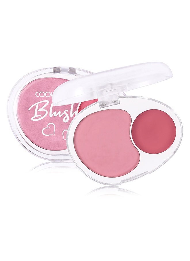 2-in-1 cheek blush, Natural makeup with a natural look with high gloss powder to brighten skin tone, low saturation rouge #03