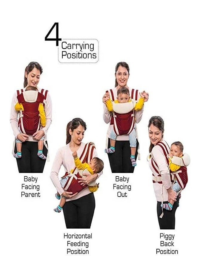 SHEMOK® Baby Carrier Carry Bag Back & Front Facing with Waist Belt & Storage Pocket 0 to 24 Month (Black) - Image 2