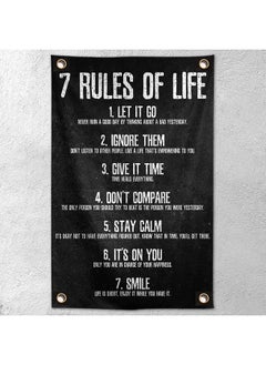 Tapestries 7 Rules Of Life Motivational Poster Home Décor Banner 3X5 Ft Wall Art Wall Hanging Office Décor Poster Wallpaper College Dorm Tapestry Wall Décor Perfect For Bedroom Or Home Office