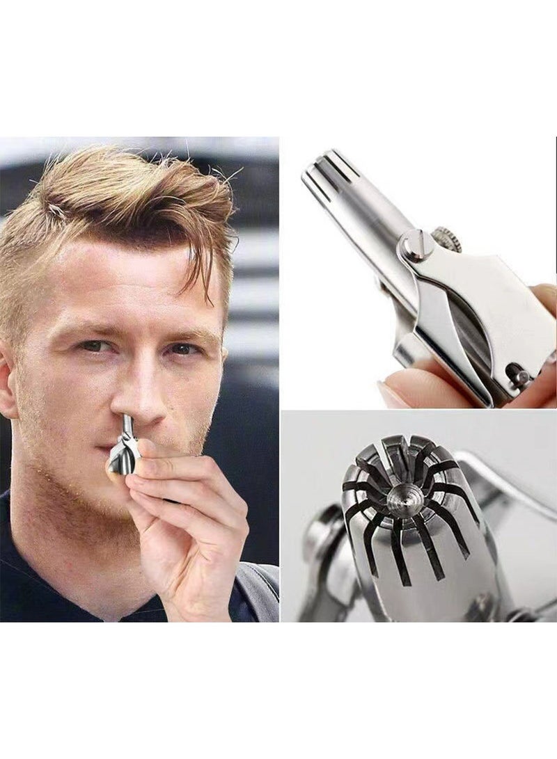 Generic Professional Portable Manual Nose & Ear Hair Trimmer, No Batteries Required, Stainless Steel Nose Hair Remover for Men & Women  - Image 5