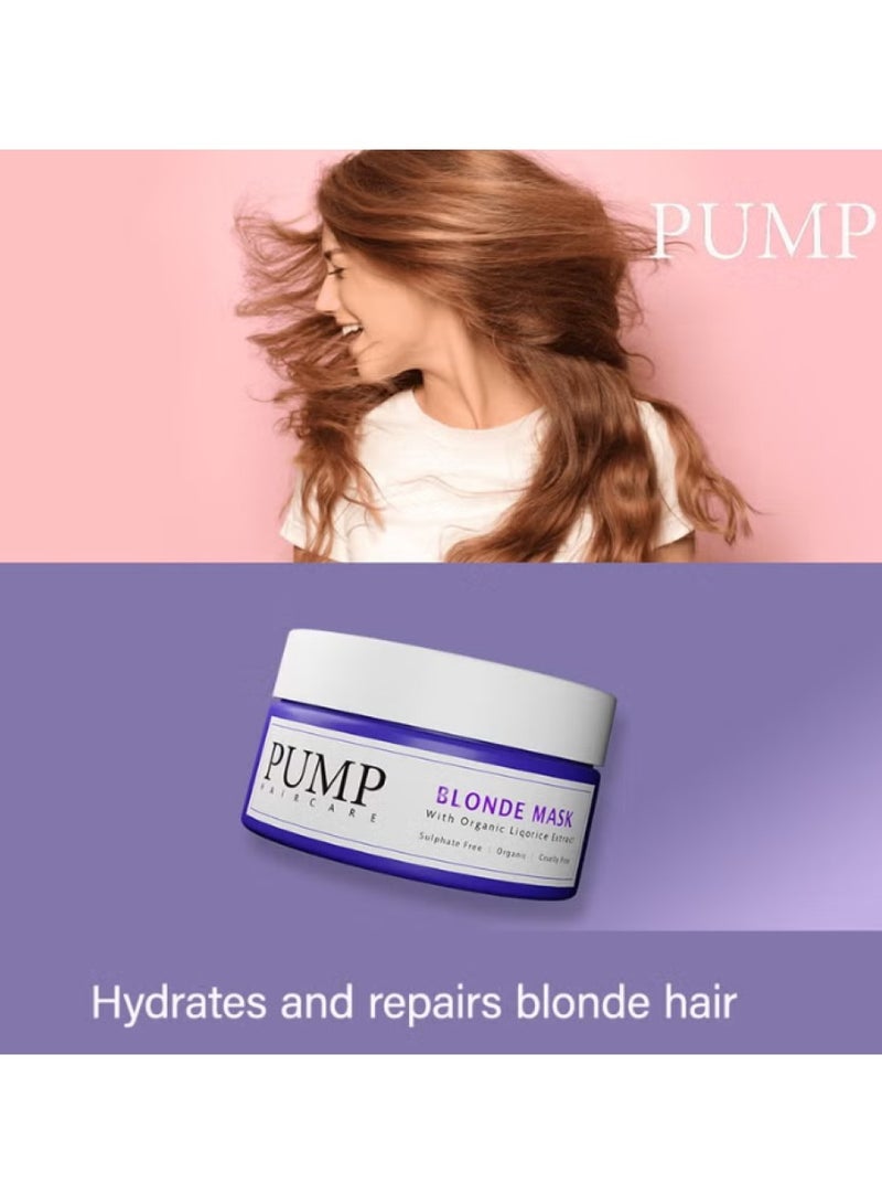 Pump Blonde Hair Mask With Organic Liquorice Extract 250ml - Image 3