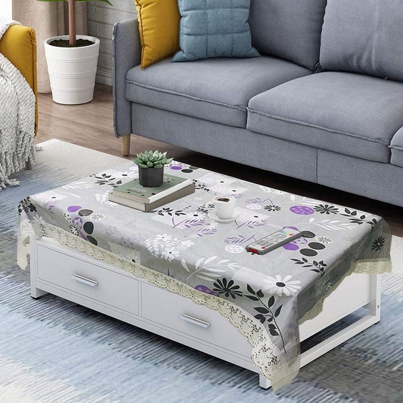 Homerz Premium Center Table Cover Waterproof and Dustproof (Smooth Grey, 40x60 inch- Center Table) - Image 5