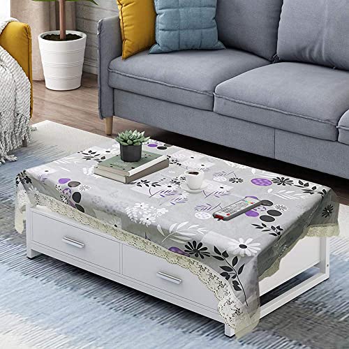 Homerz Premium Center Table Cover Waterproof and Dustproof (Smooth Grey, 40x60 inch- Center Table) - Image 1