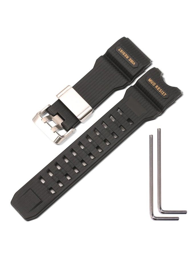 MCXGL Quality Rubber Strap Replacement for gshock GWG-1000GB GWG-1000 Men's Black Watch Band - Image 1